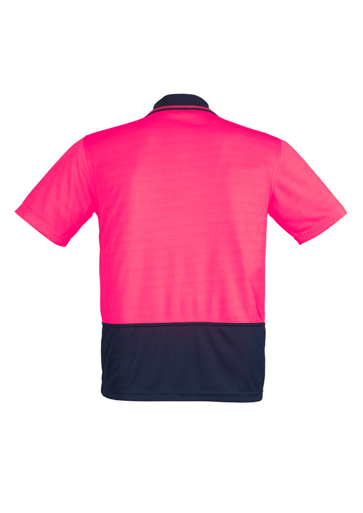 Unisex Hi Vis Basic Spliced Polo - Short Sleeve