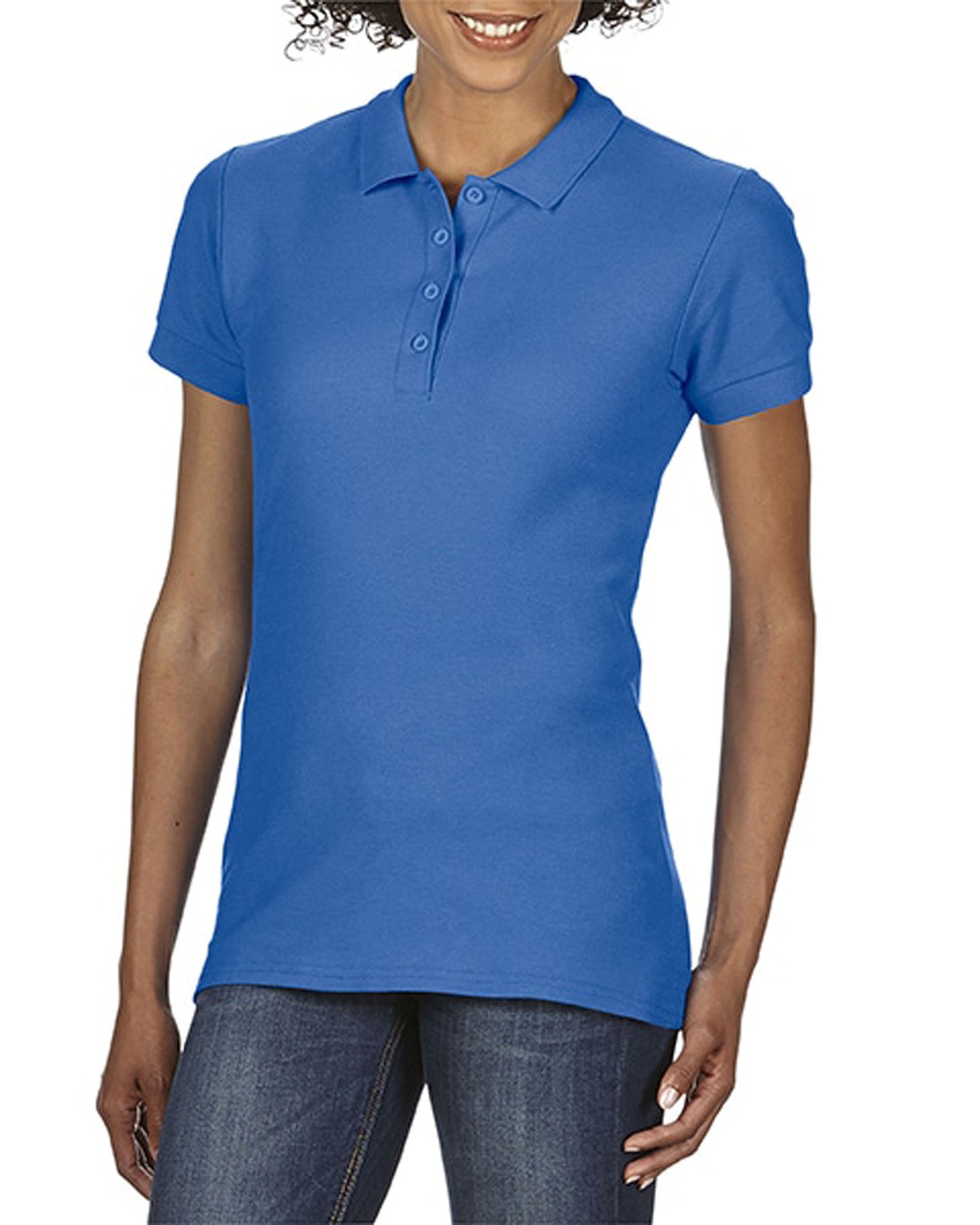 Ladies Softstyle Double Pique Polo