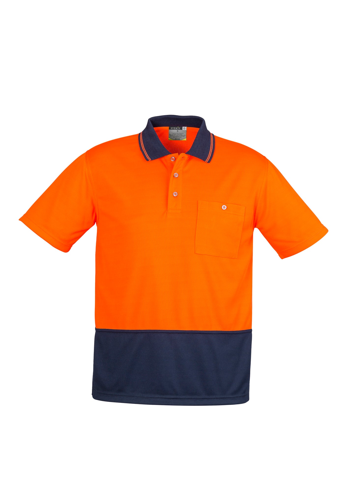 Unisex Hi Vis Basic Spliced Polo - Short Sleeve